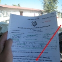 car clearance for the Hilux - luckily the didn\'t check the name again at the NaTIS, Oshakati police station